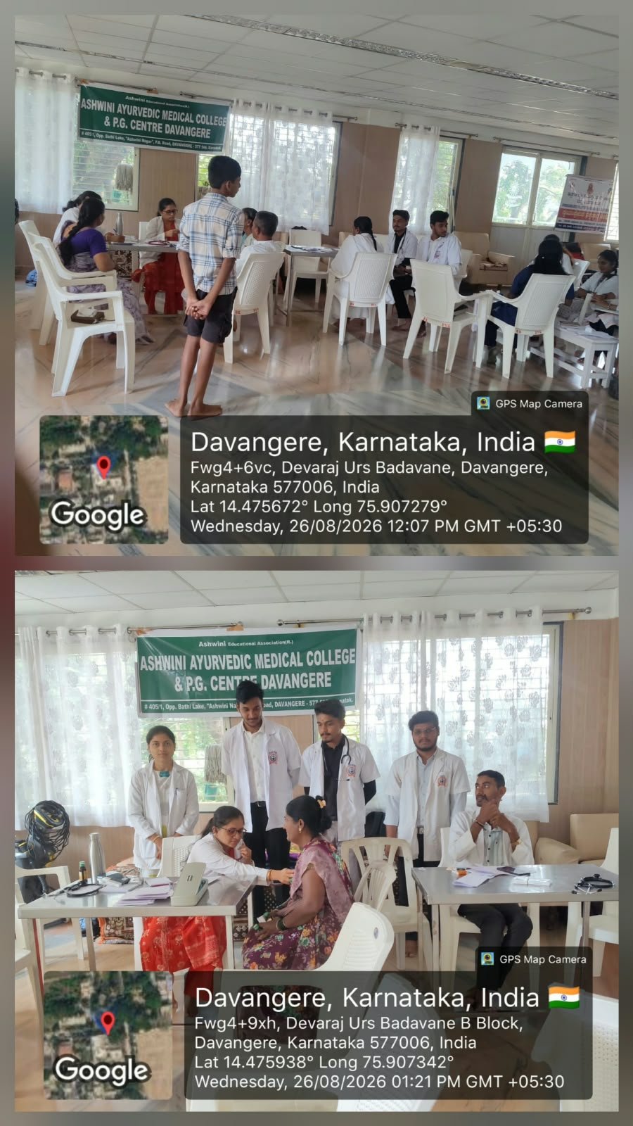 HEALTH CHECK UP CAMP AT BRAHMAKUMARI ASHRAMA